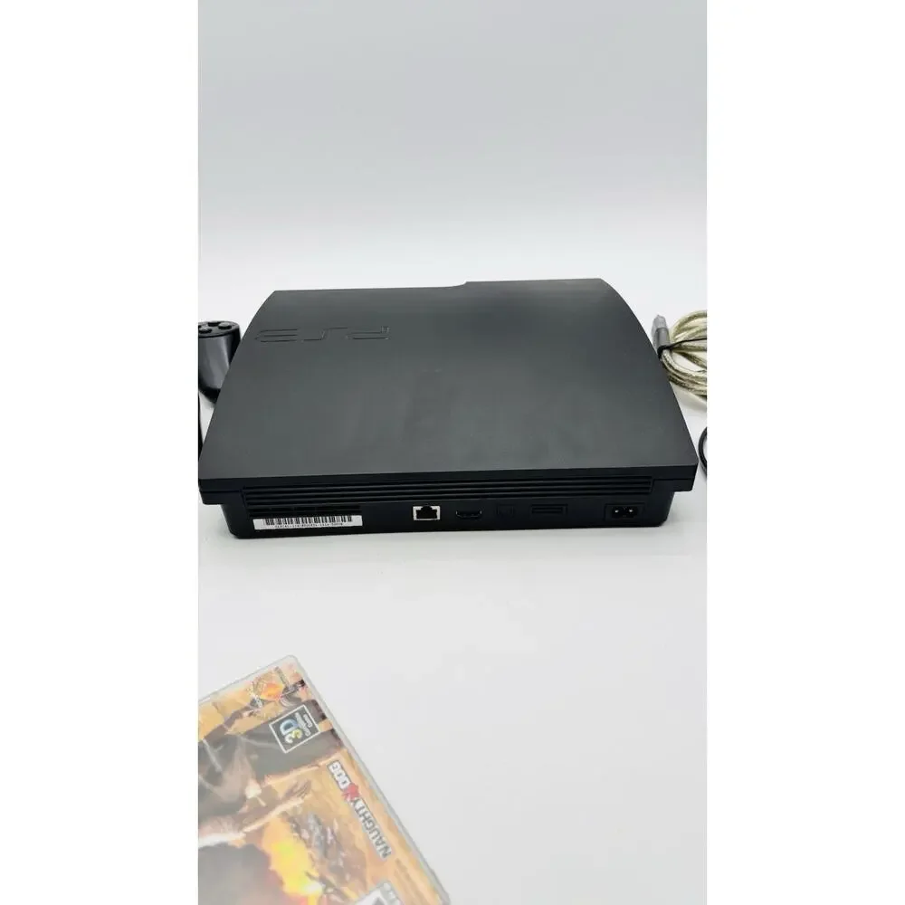 Sony PlayStation 3 PS3 Slim 320GB Console CECH-3001B Tested Works 3 Controllers